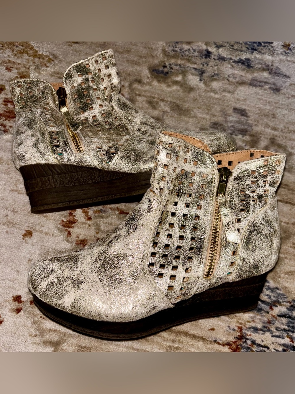 Volatile Girls Wedge Ankle Boots